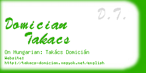 domician takacs business card